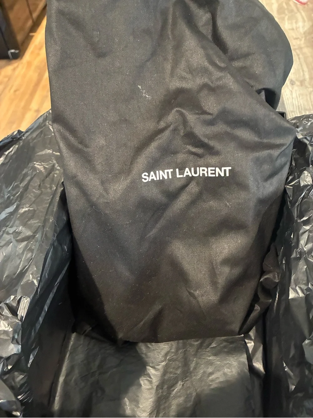 Saint Laurent White Woven Leather Slip-On Loafers